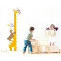  Giraffe Growth Chart - Bear, Birds Playing Wall Sticker